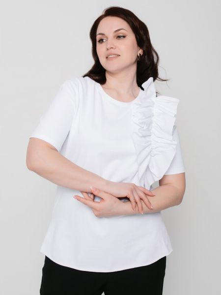 Короткая блузка прима линия белая