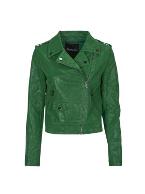 Kožna jakna Desigual zelena