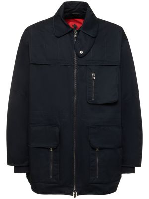 Manteau en coton avec poches Ferrari bleu
