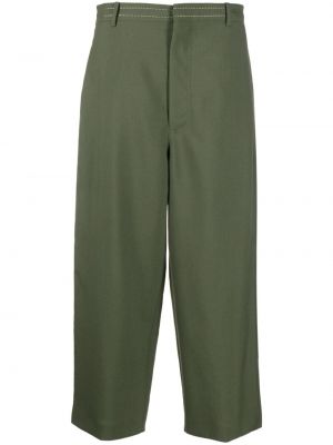 Vlněné kalhoty Marni zelené