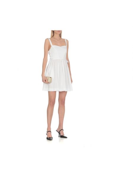 Mini vestido de algodón con corazón Pinko blanco