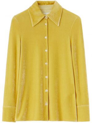 Marškiniai velvetinė Jil Sander geltona