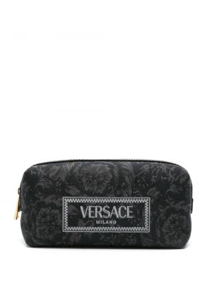 Borsa ricamata in tessuto jacquard Versace