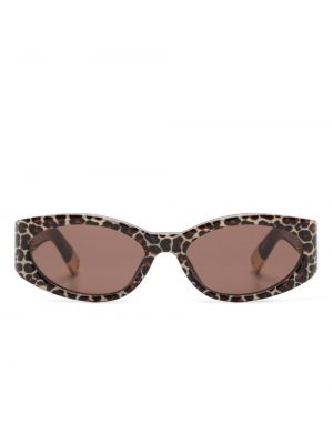 Raštuotos akiniai nuo saulės leopardinės Jacquemus