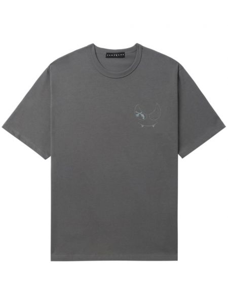 T-shirt aus baumwoll mit kristallen Roar grau
