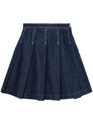 Plisovaná džínsová sukňa Kenzo modrá