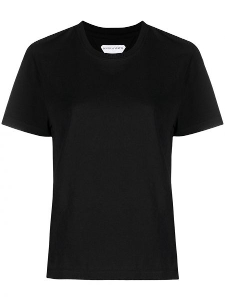 Βαμβακερή μπλούζα Bottega Veneta μαύρο