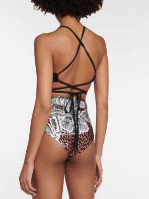 Bikini visoki struk s printom Johanna Ortiz crna