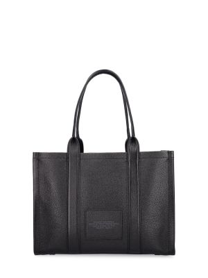 Kožená nákupná taška Marc Jacobs čierna