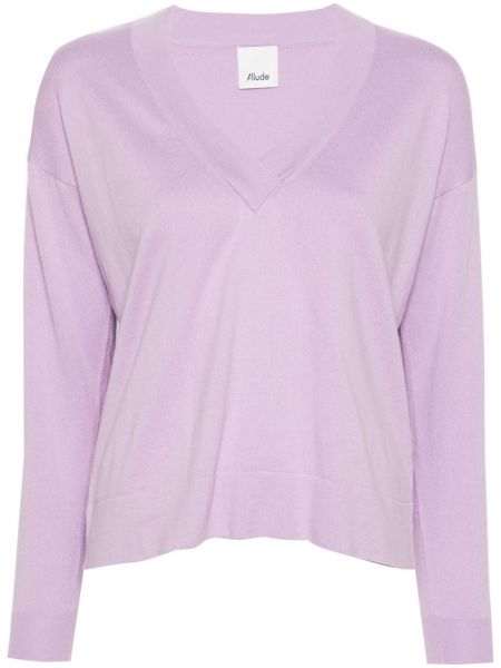 Bombažni pulover Allude vijolična