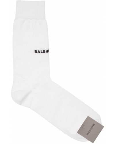 Bombažne nogavice Balenciaga bela
