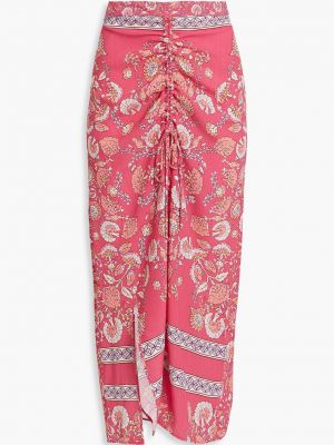 Длинная юбка с принтом из крепа Antik Batik