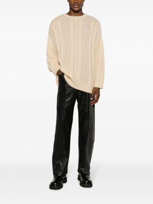 Pull col rond Undercover beige