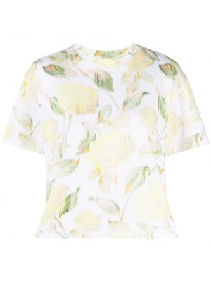 Camiseta de flores con estampado Kenzo blanco