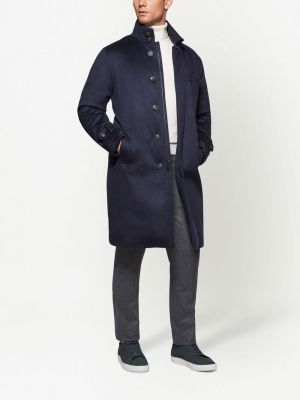 Kašmírový vlněný kabát Norwegian Wool modrý