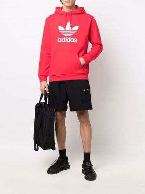 Ümara kaelusega pullover Adidas punane