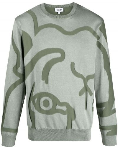 Jersey de tela jersey con estampado abstracto Kenzo verde