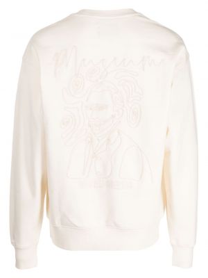 Jersey sweatshirt mit stickerei Musium Div. weiß