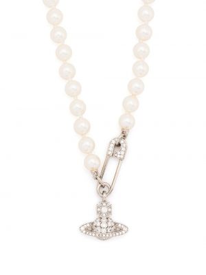 Náhrdelník s perlami Vivienne Westwood biela