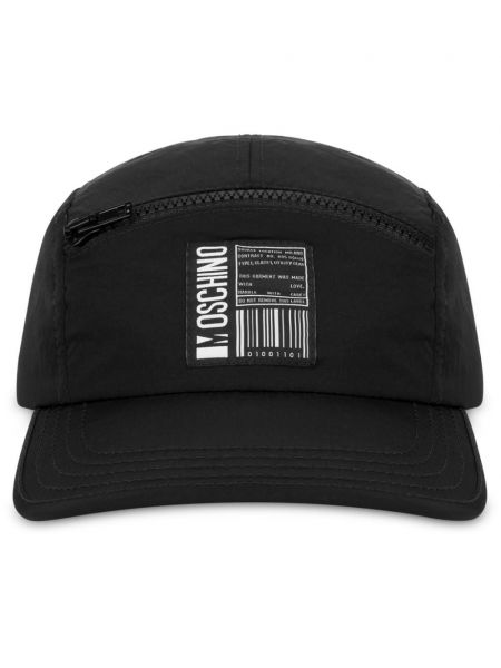 Casquette avec applique Moschino noir