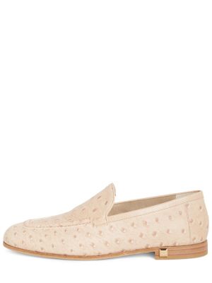 Læder loafers med print Max Mara beige