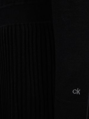 Gyapjú denim ruha Calvin Klein Jeans fekete