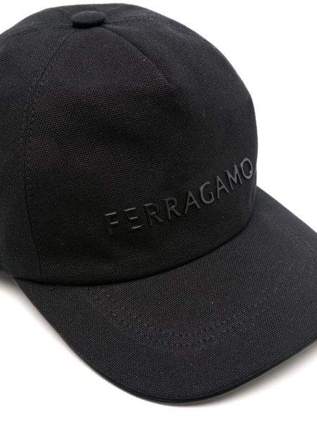 Bavlněná kšiltovka Ferragamo černá