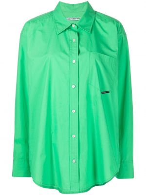 Koszula bawełniana Alexander Wang, zielony
