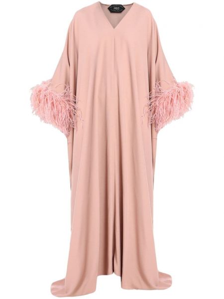 Βραδινό φόρεμα με φτερά Taller Marmo ροζ