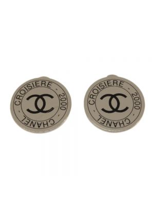 Kolczyki Chanel Vintage szare