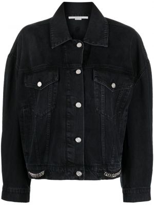 Bavlněná džínová bunda Stella Mccartney černá