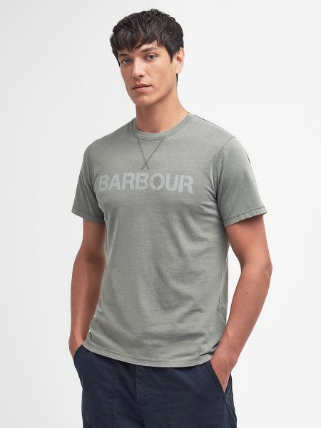 Camiseta manga corta de cuello redondo Barbour verde
