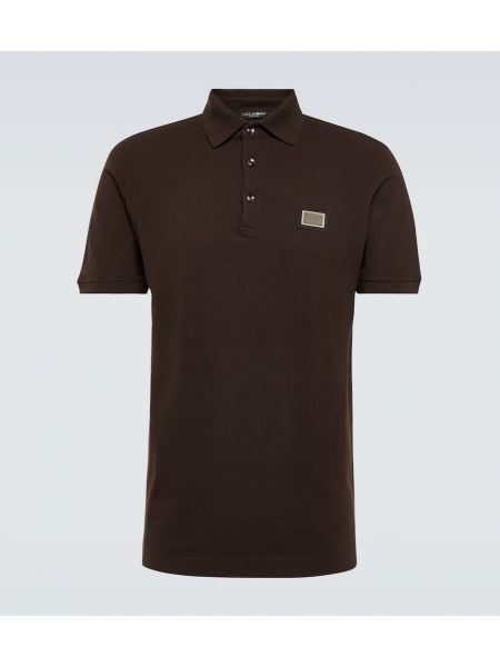 Poloshirt i bomuld Dolce&gabbana brun