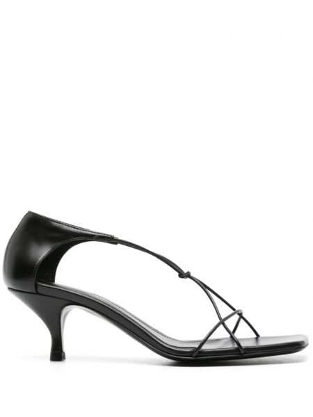 Kožne sandale Toteme crna