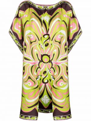 Abstrakt trykk trykt kaftan Pucci brun