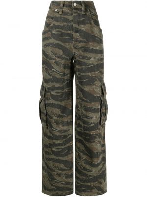 Jeans con stampa camouflage Alexander Wang verde