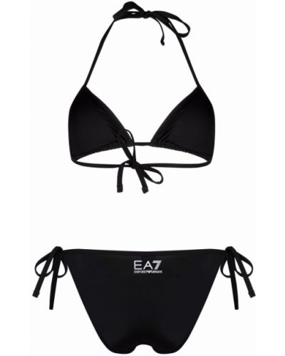 Bikini mit print Ea7 Emporio Armani schwarz