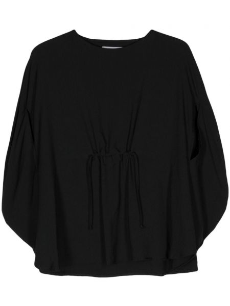 Bluza iz krep tkanine Société Anonyme črna