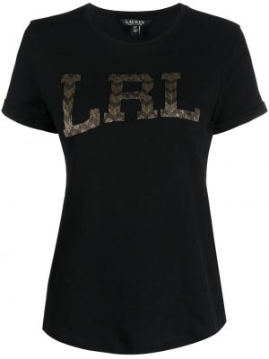 Košile s krátkým rukávem Lauren Ralph Lauren - Černá