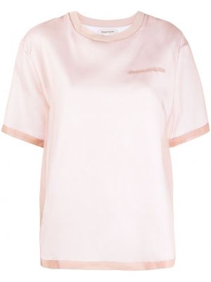 Camiseta de malla Alexander Mcqueen rosa