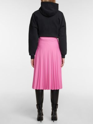 Plisovaná midi sukňa Balenciaga ružová