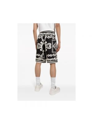 Pantalones cortos de seda con estampado Dolce & Gabbana