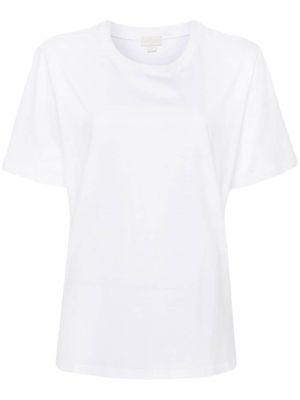 Bavlněné tričko s kulatým výstřihem Hanro bílé