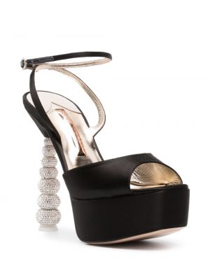 Satīna sandales ar platformu Sophia Webster melns