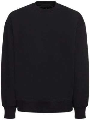 Kokvilnas džemperis bez kapuces Y-3 melns