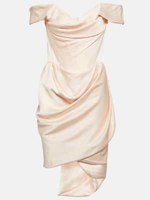 Saténové šaty Vivienne Westwood ružová