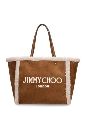 Шопинг чанта Jimmy Choo каки