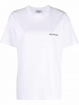 Raštuotas marškinėliai Balenciaga balta