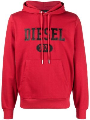 Hoodie Diesel röd