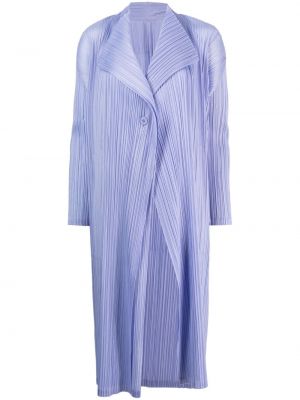 Długi płaszcz Pleats Please Issey Miyake - Niebieski
